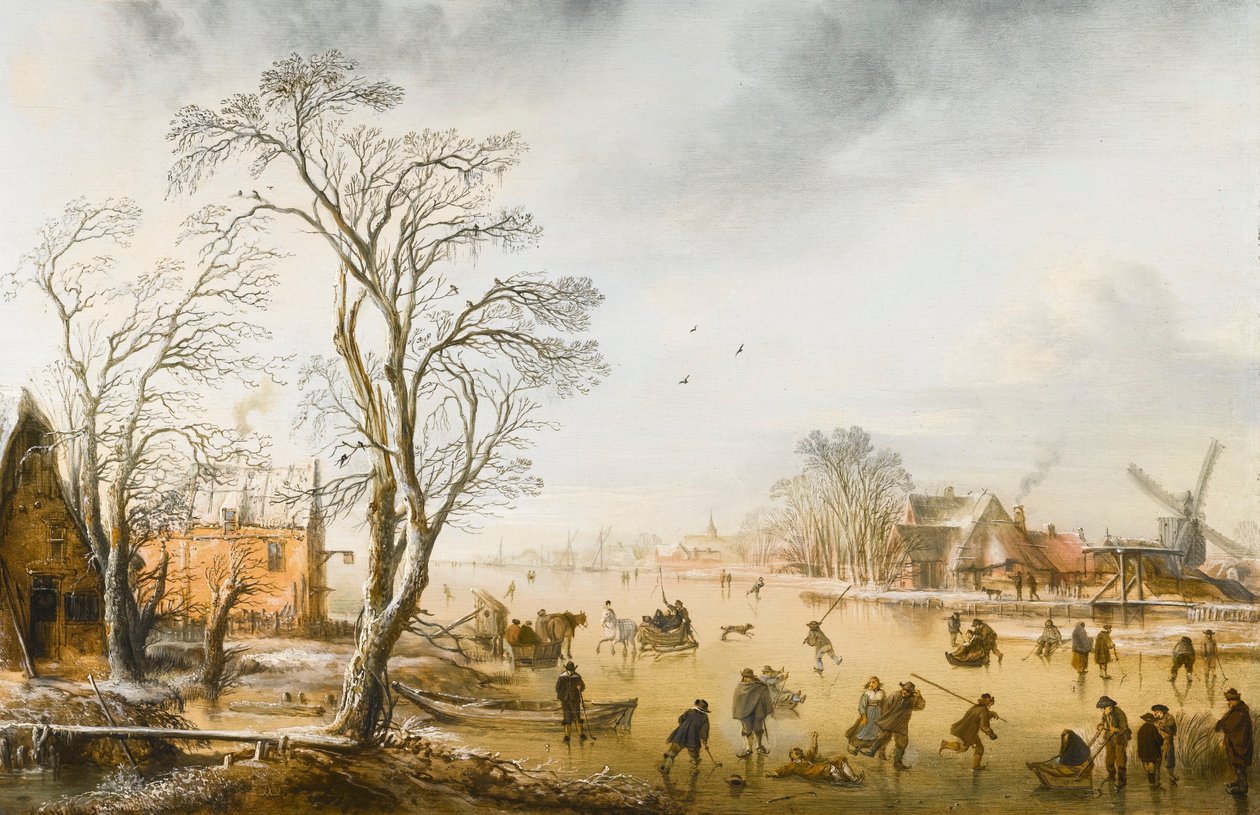 Vinterlandskab af Aert van der Neer