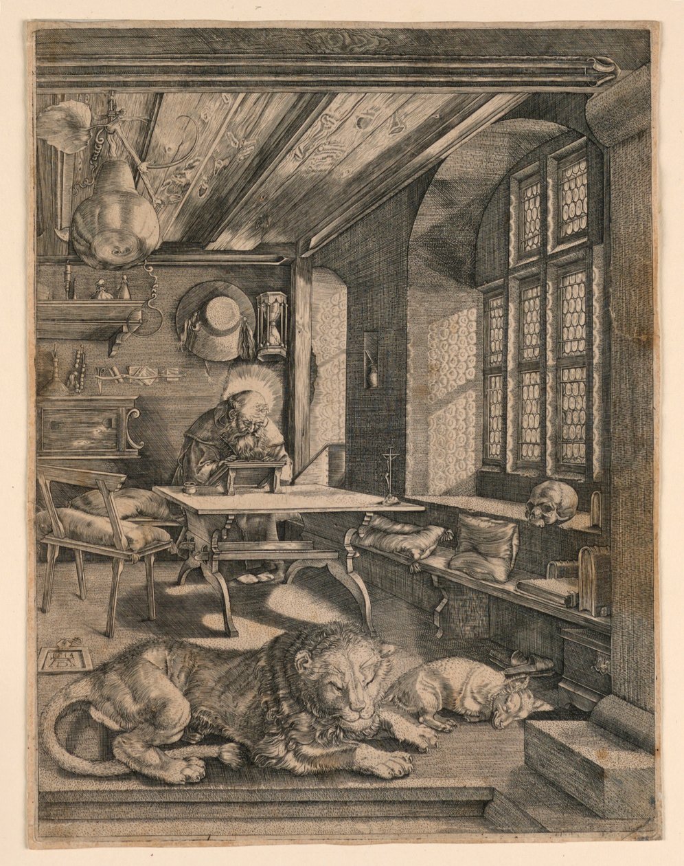 Sankt Hieronymus i hans Studie af After Albrecht Dürer