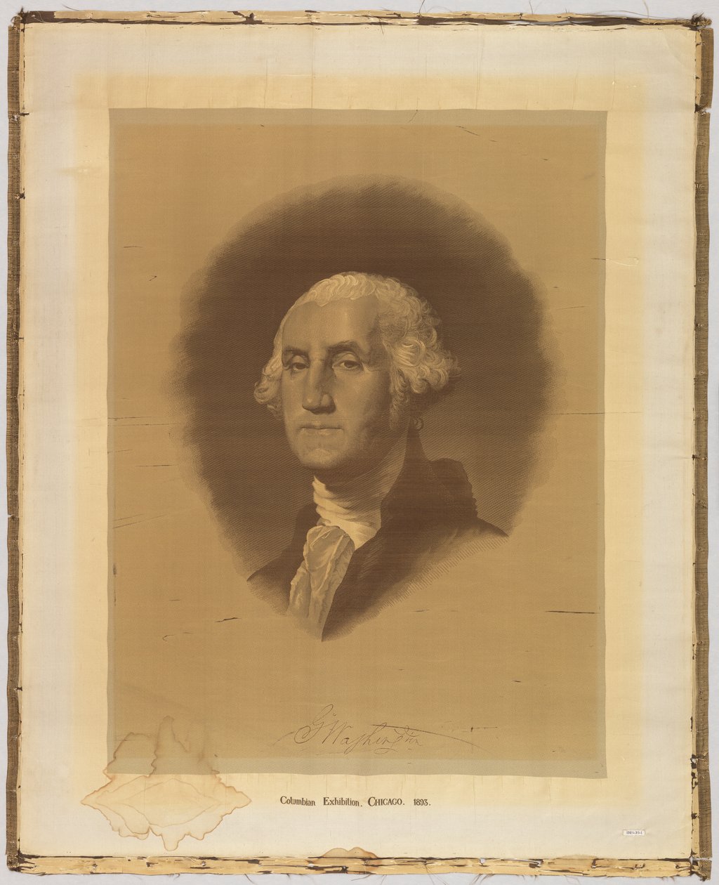 Vævet portræt af After Gilbert Stuart