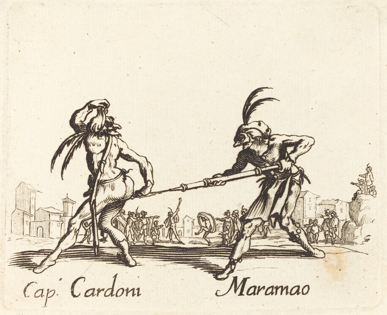 kap. Cardoni og Maramao af After Jacques Callot