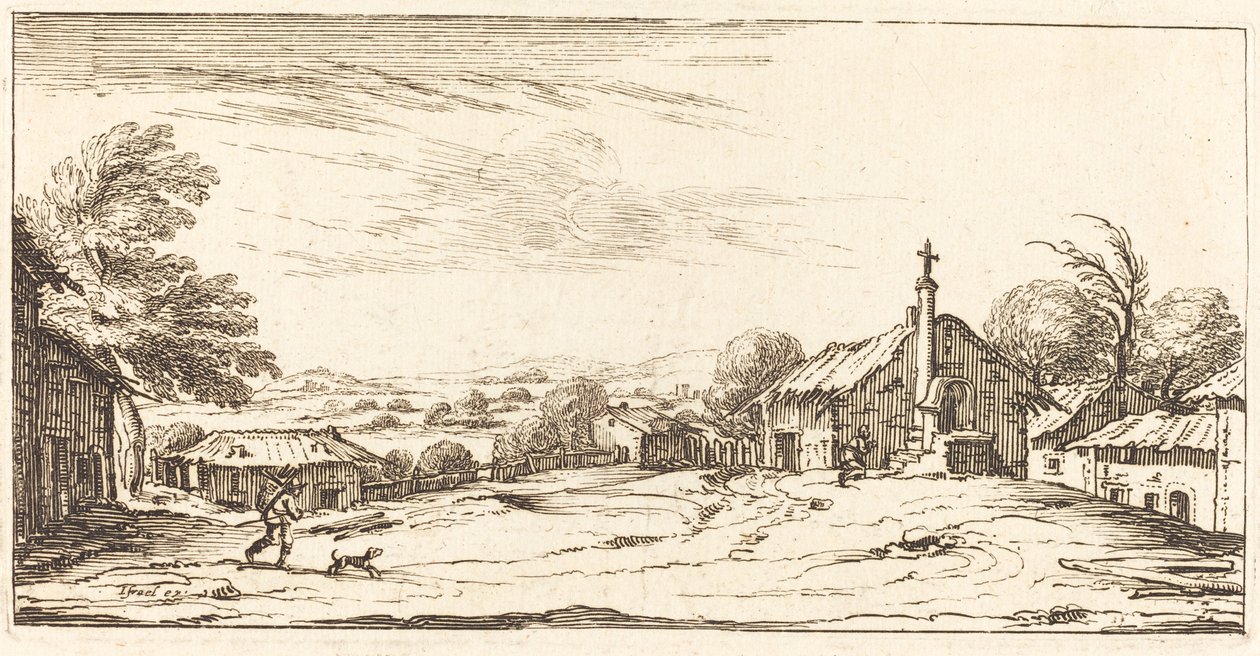 Landskab af After Jacques Callot