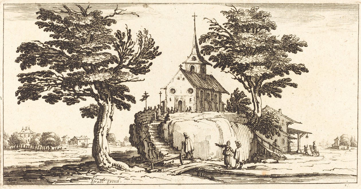 Landskab af After Jacques Callot