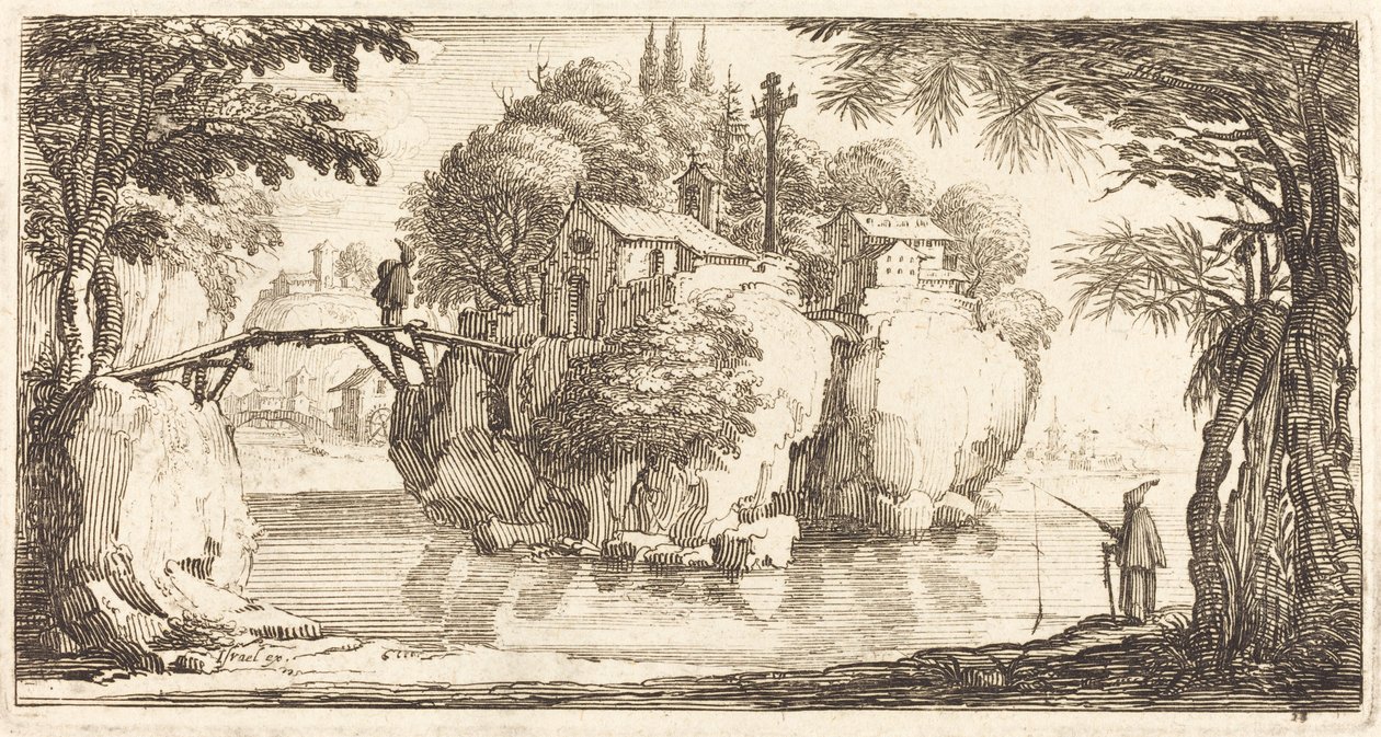 Landskab af After Jacques Callot