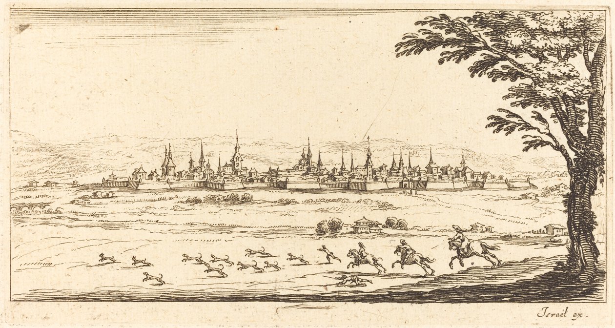 Udsigt over Nancy af After Jacques Callot
