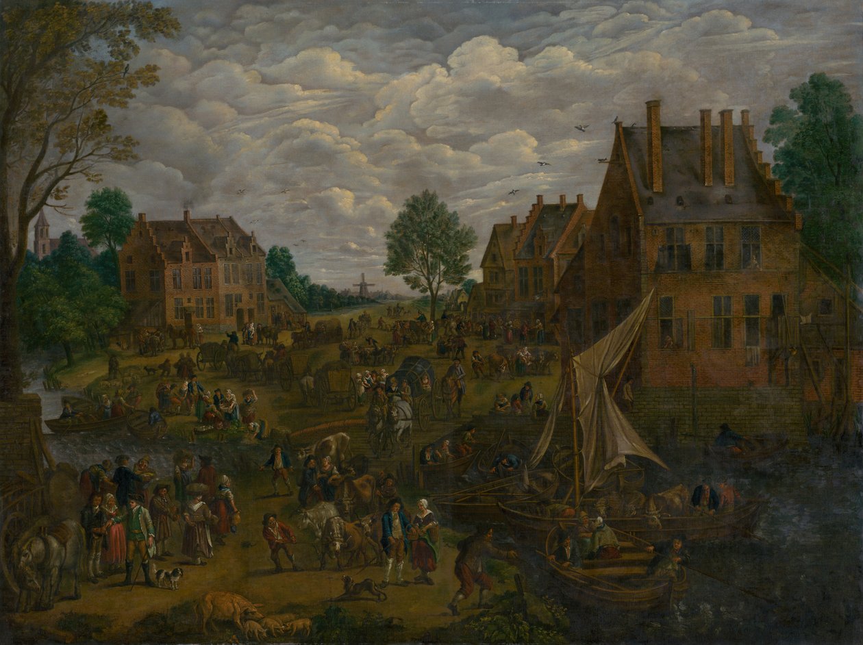 Hollandsk marked af After Jan Brueghel the Elder