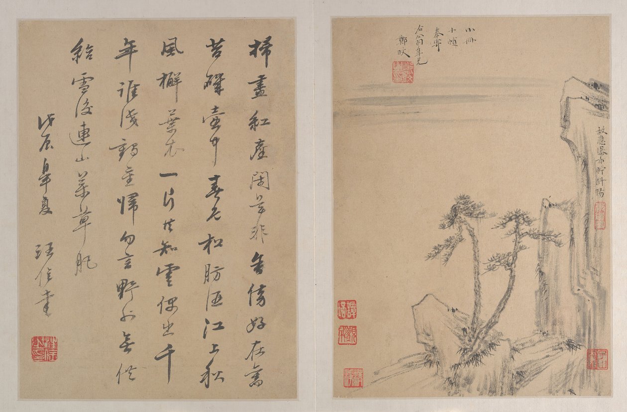 Landskaber, dateret 1688. af After Zheng Min
