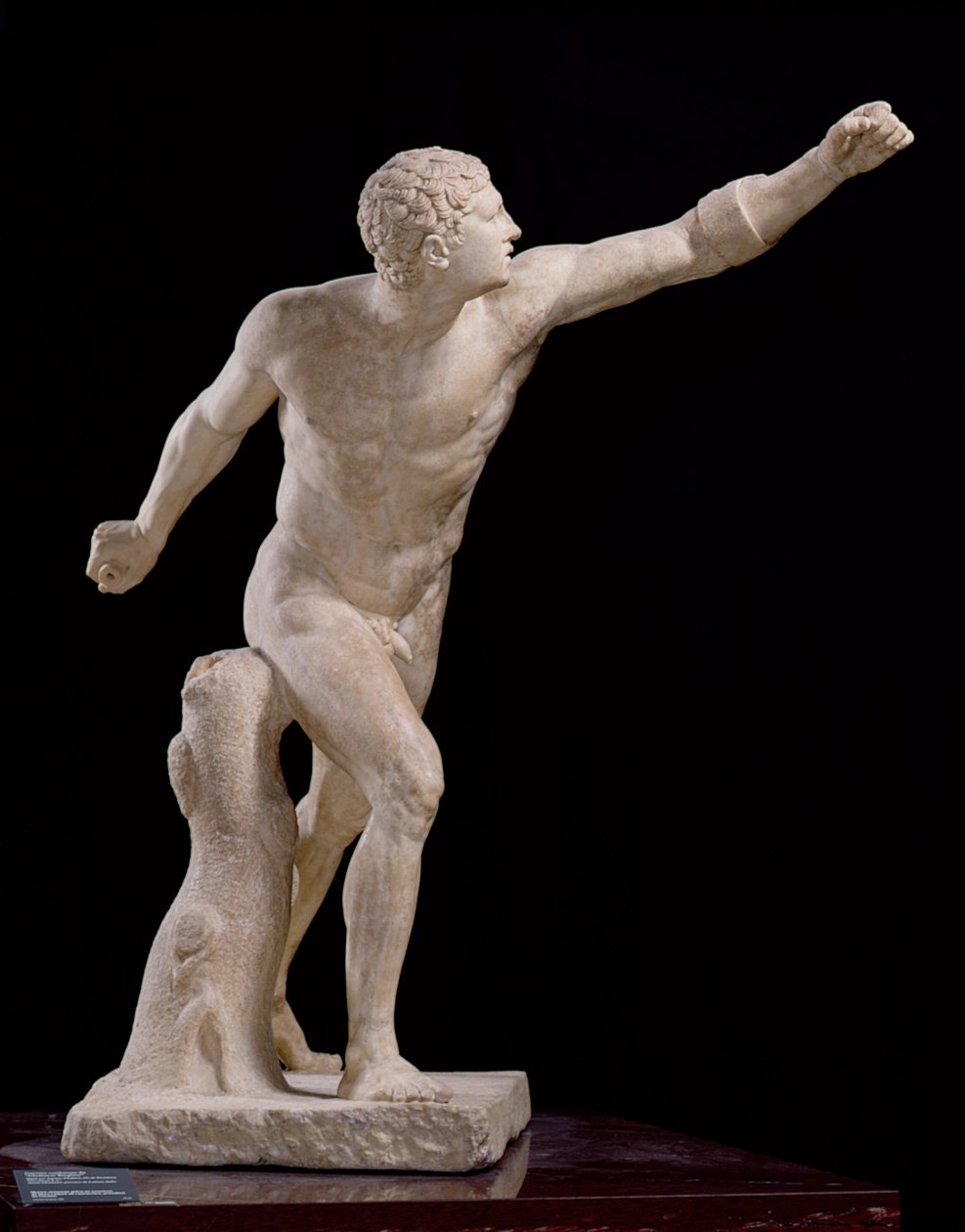 Borghese Gladiator, efter Lysippos (fl. 370-310 f.Kr.) ca. 100 f.Kr. (marmor) af Agasias