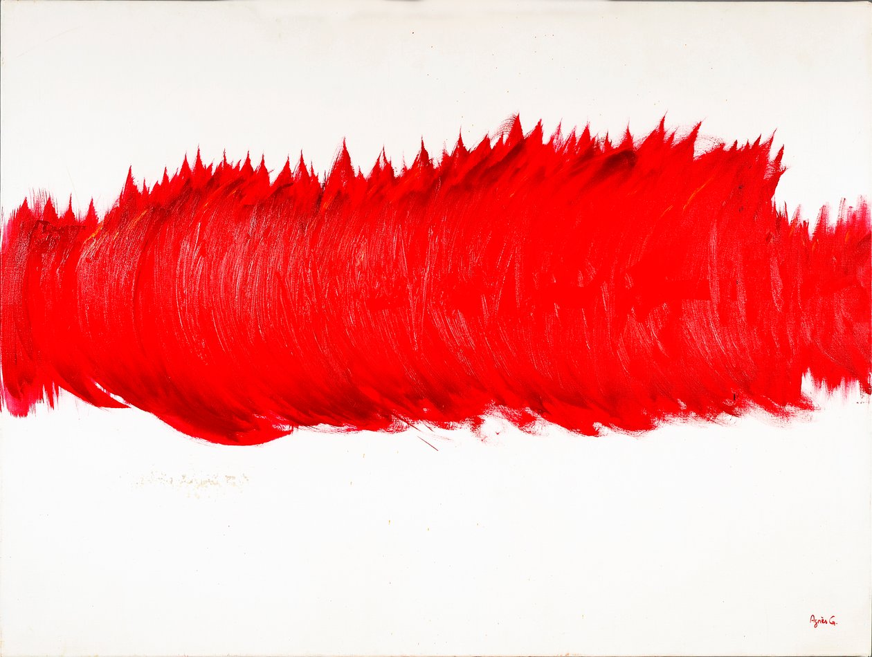 Twister, 2014 (olie på lærred) af Agnes Girardon