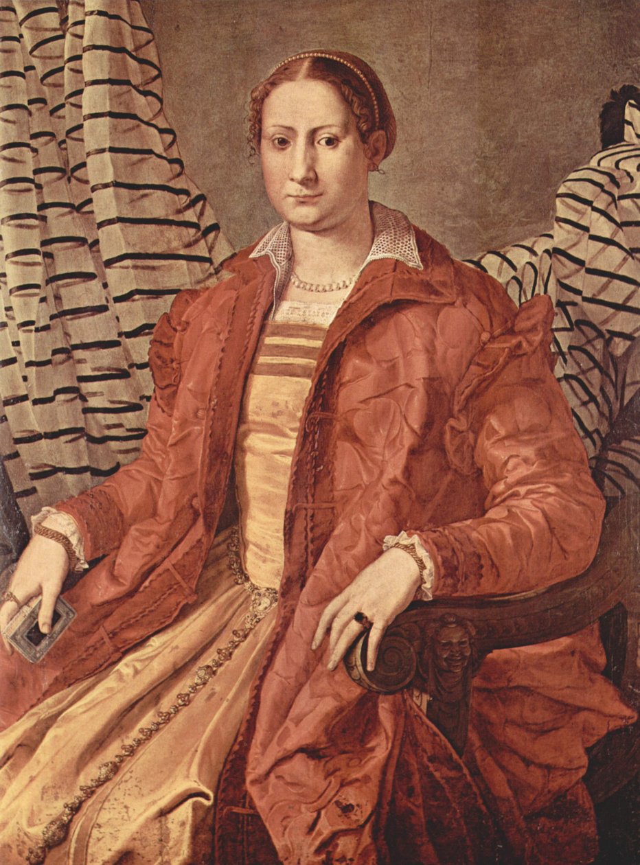 Portræt af en ædel dame af Agnolo Bronzino
