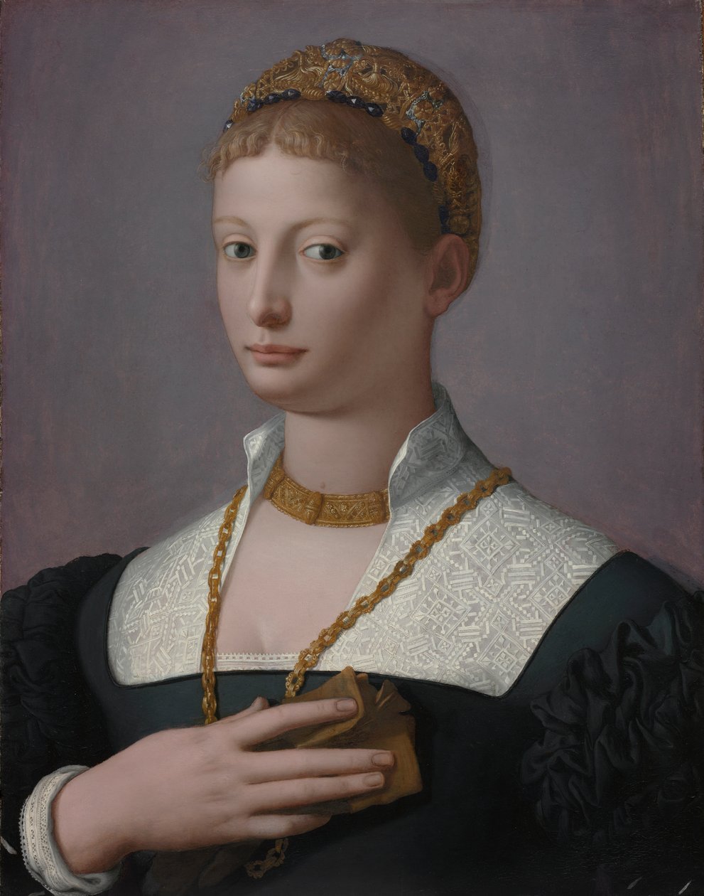 Portræt af en kvinde af Agnolo Bronzino