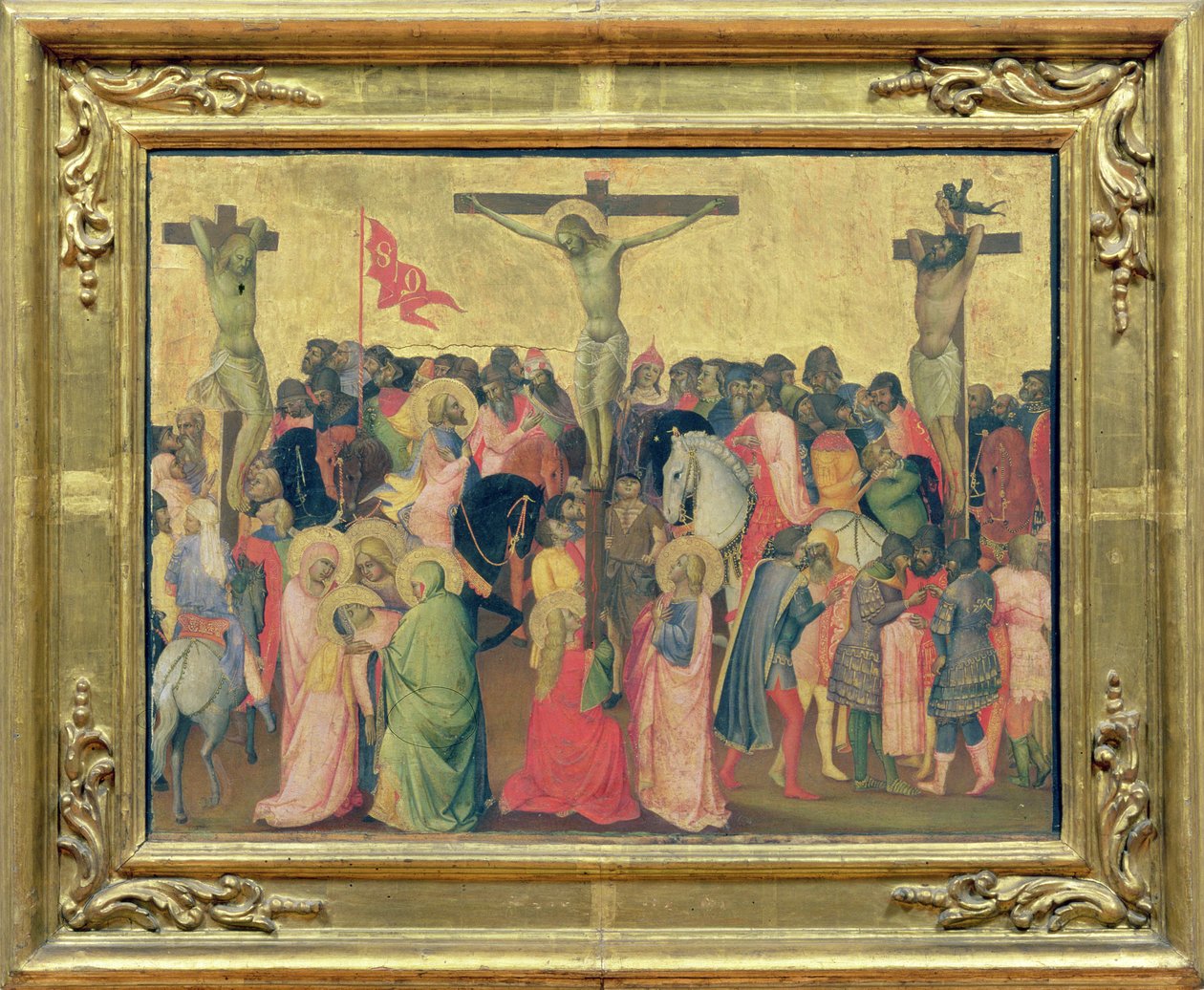 Korsfæstelsen (tempera på panel) af Agnolo Gaddi