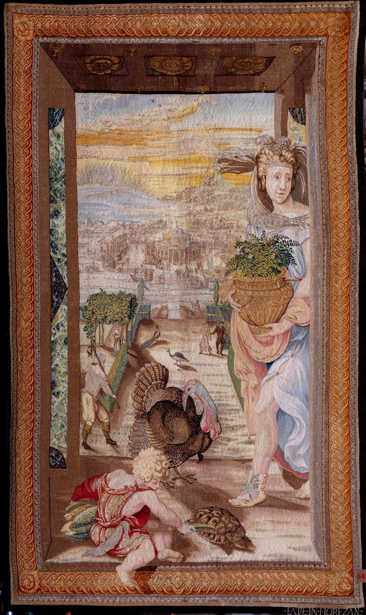 Foråret. (Tapetry af Agnolo Bronzino