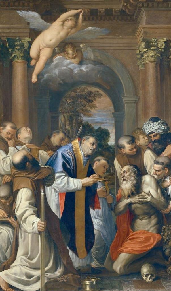 Den sidste nadver af Sankt Hieronymus af Agostino Carracci