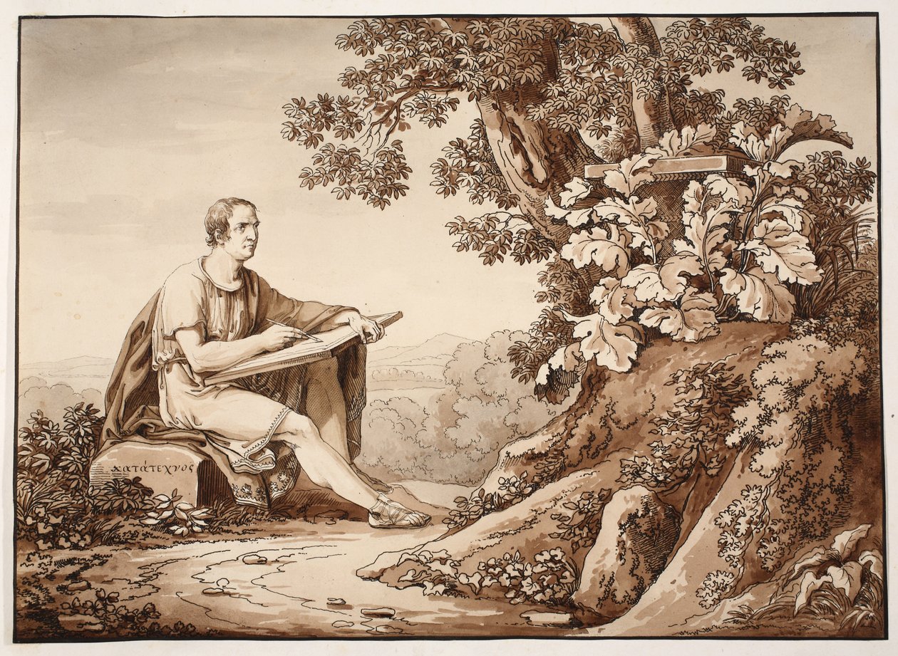 Callimachus, 1833 (ætsning med brun vask) af Agostino Tofanelli