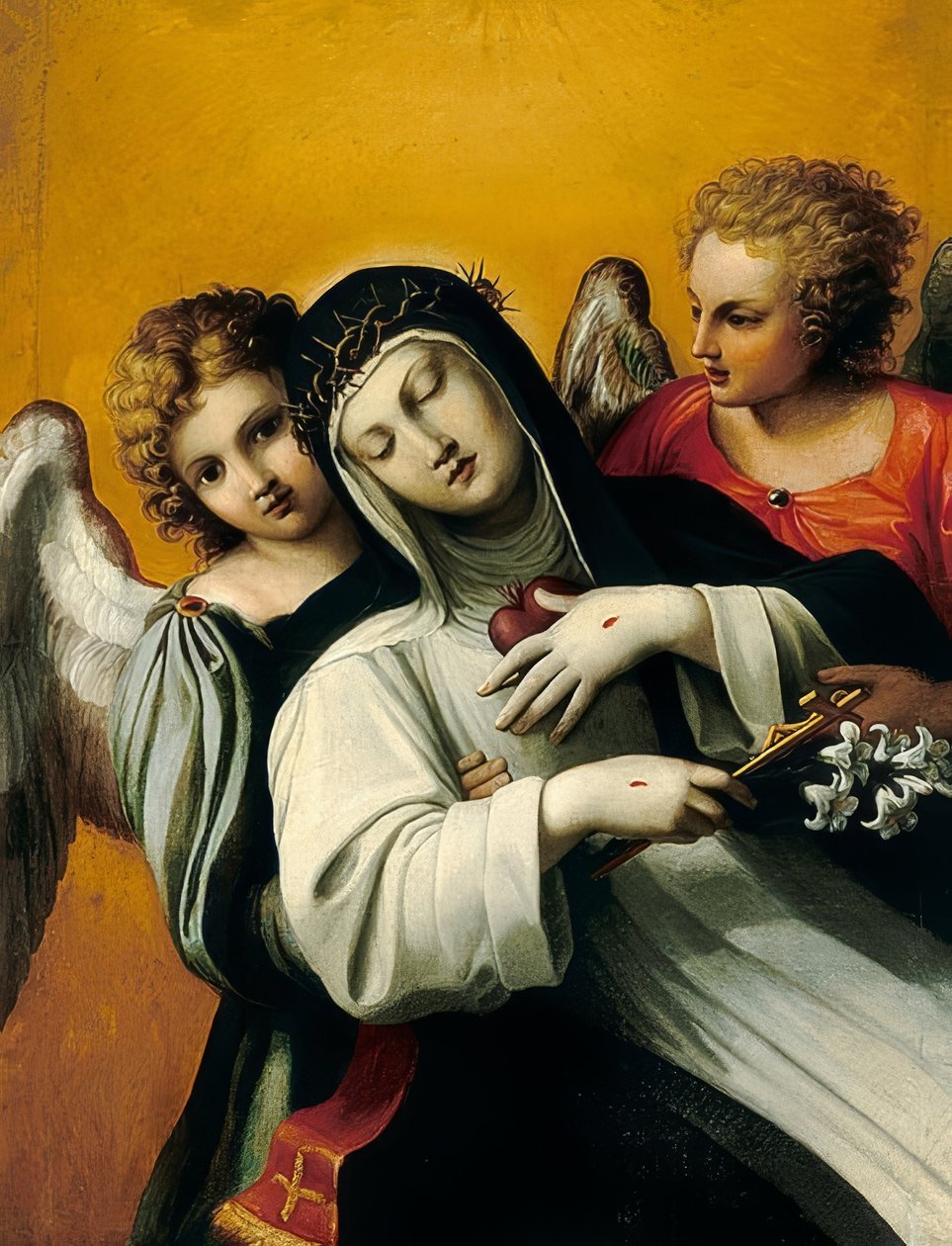 Sankt Catherines bortrykkelse af Agostino Carracci