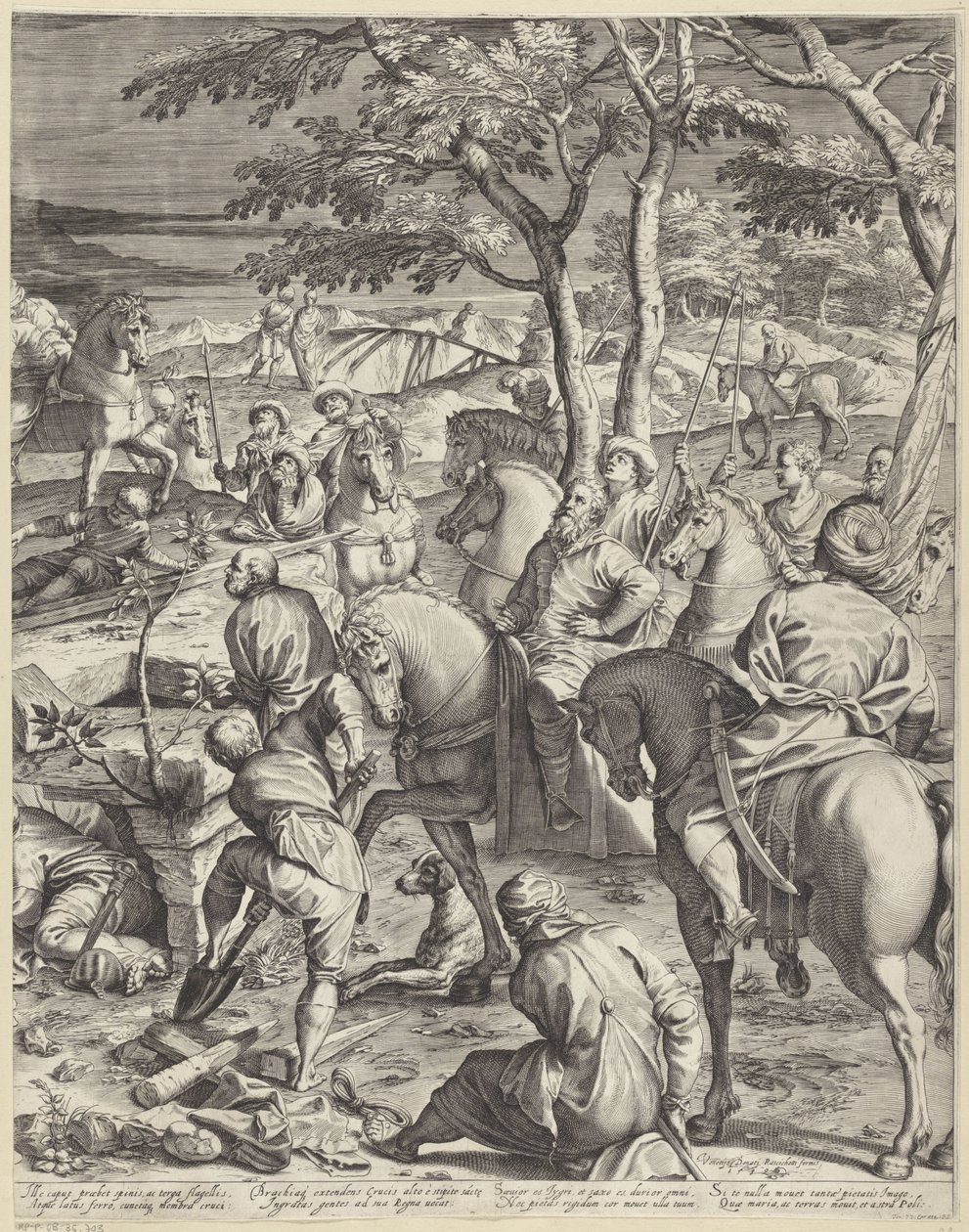 Kristi korsfæstelse (højre del) af Agostino Carracci
