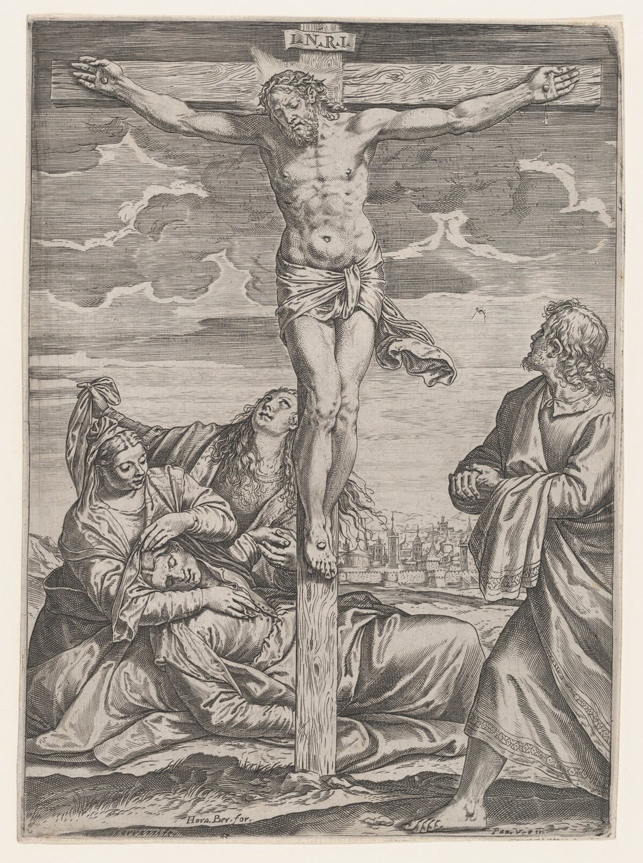 Crucifixion, 1582. af Agostino Carracci