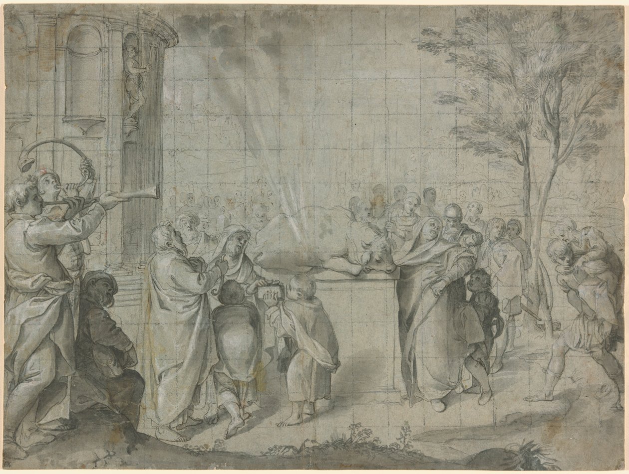 Pelias ofring til Neptun af Agostino Carracci