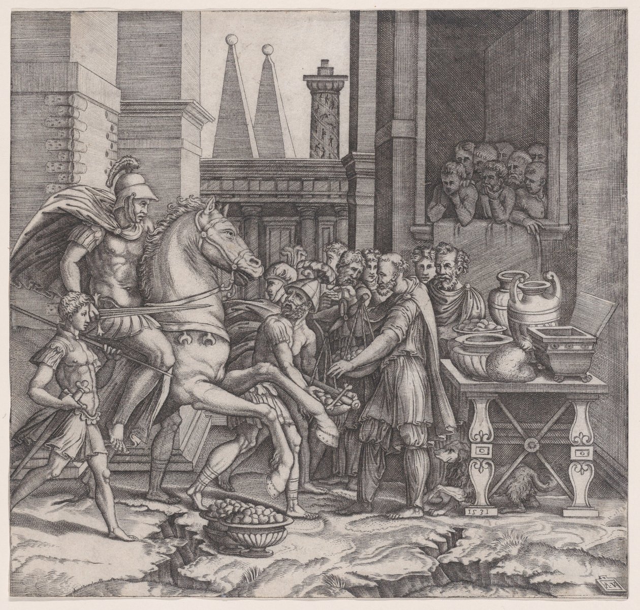 Camillus, dateret 1531. af Agostino Veneziano