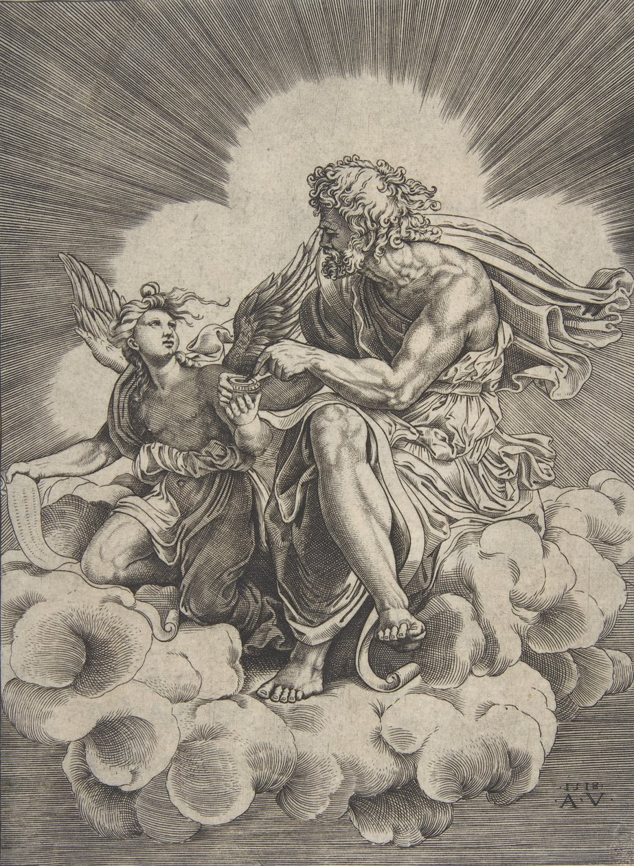 Saint Matthew, dateret 1518. af Agostino Veneziano