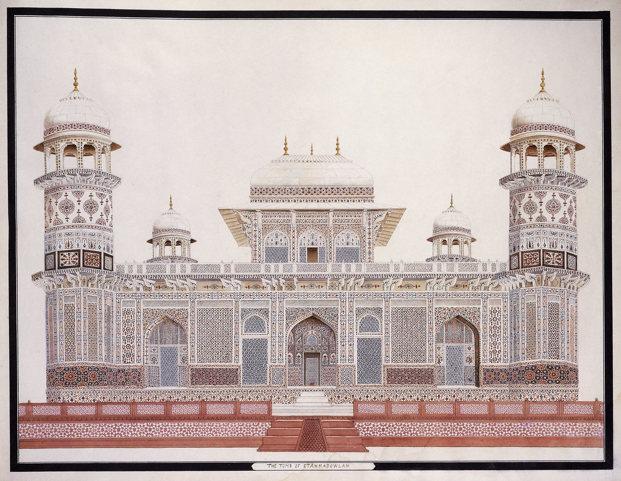 The Tomb of Etahmadowlah, c.1815dani af Agra School