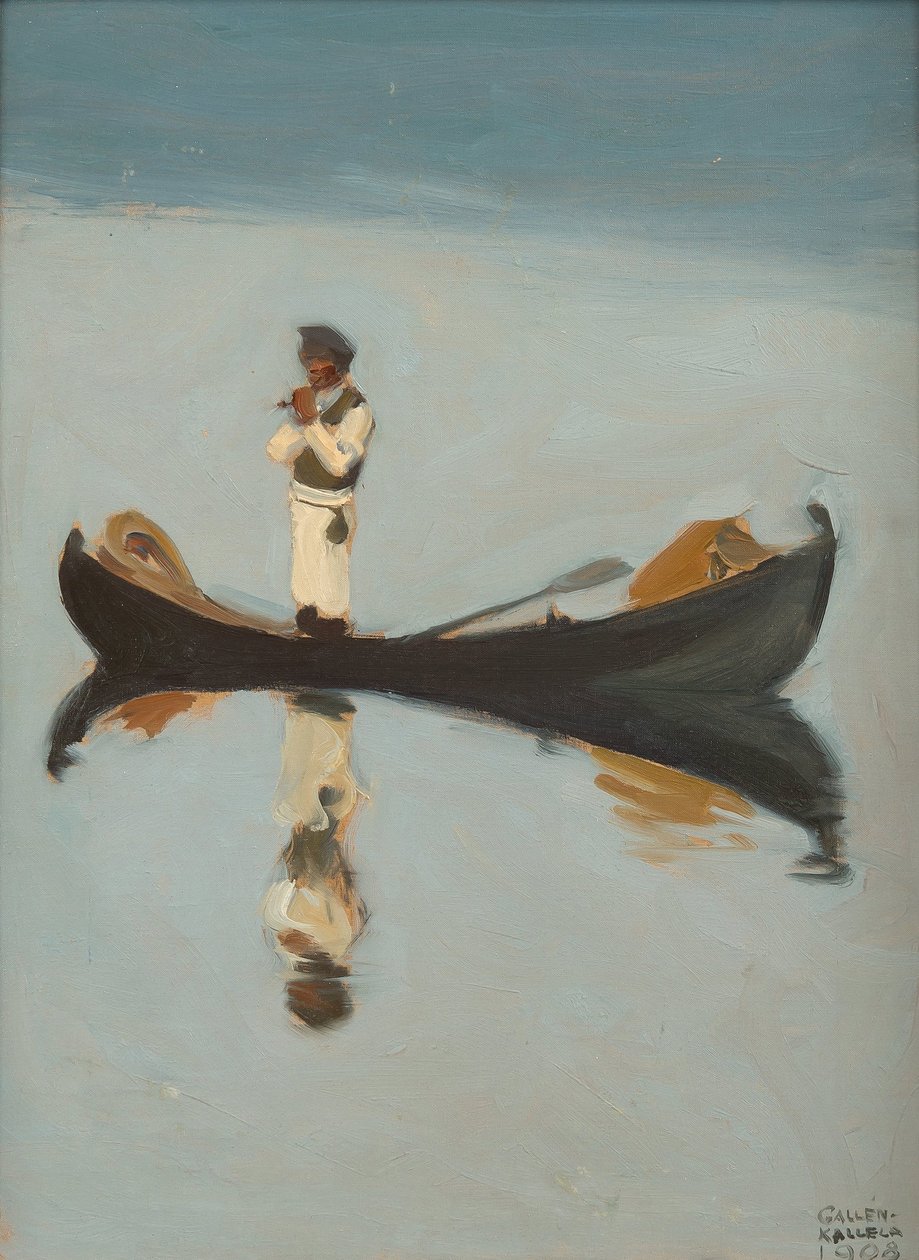 Mandfiskeri, 1908 af Akseli Valdemar Gallen Kallela