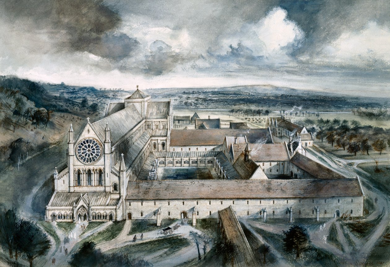 Byland Abbey, 1539, c1960