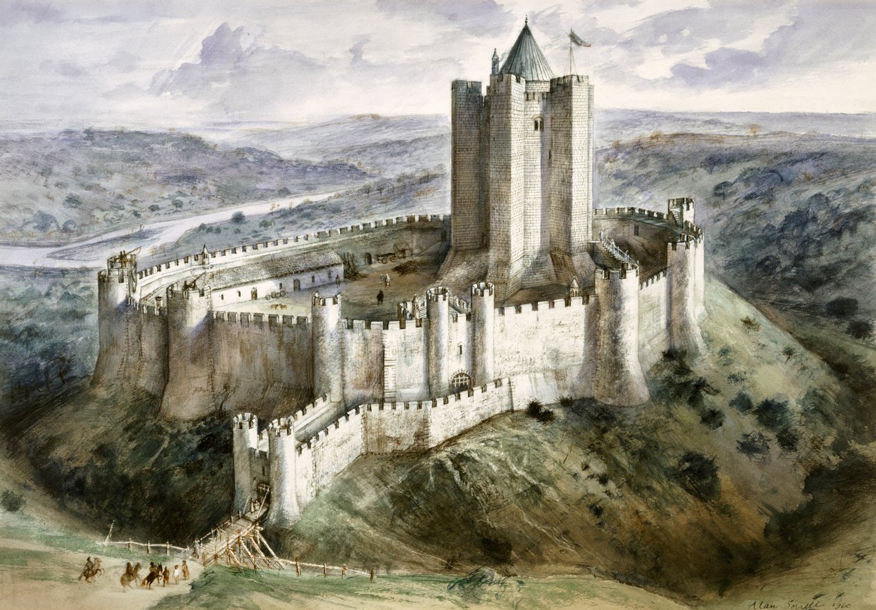 Conisbrough Castle, 13. århundrede, c1960