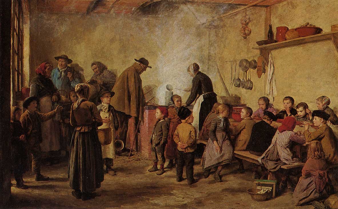 De fattiges suppe af Albert Anker