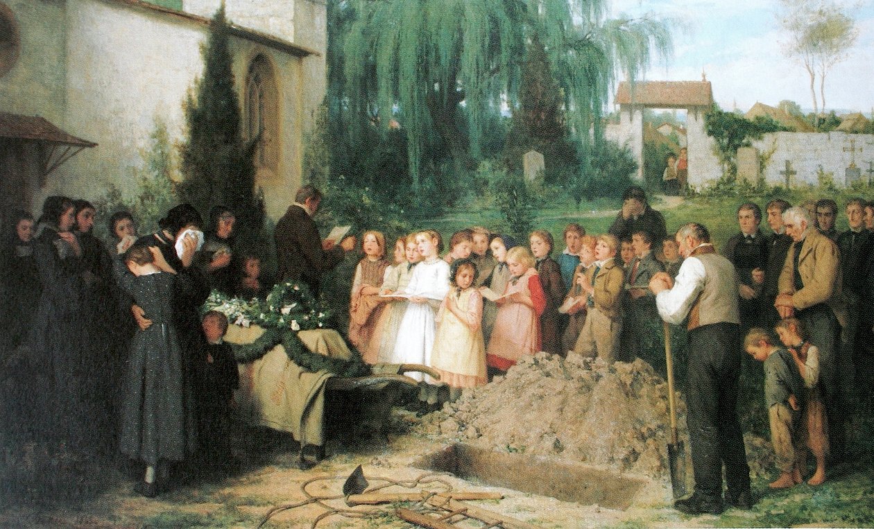 Børnebegravelse af Albert Anker