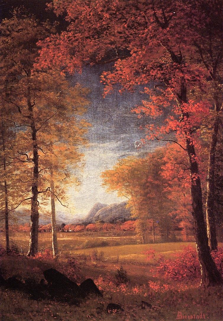 Efterår i Amerika, Oneida County, New York af Albert Bierstadt