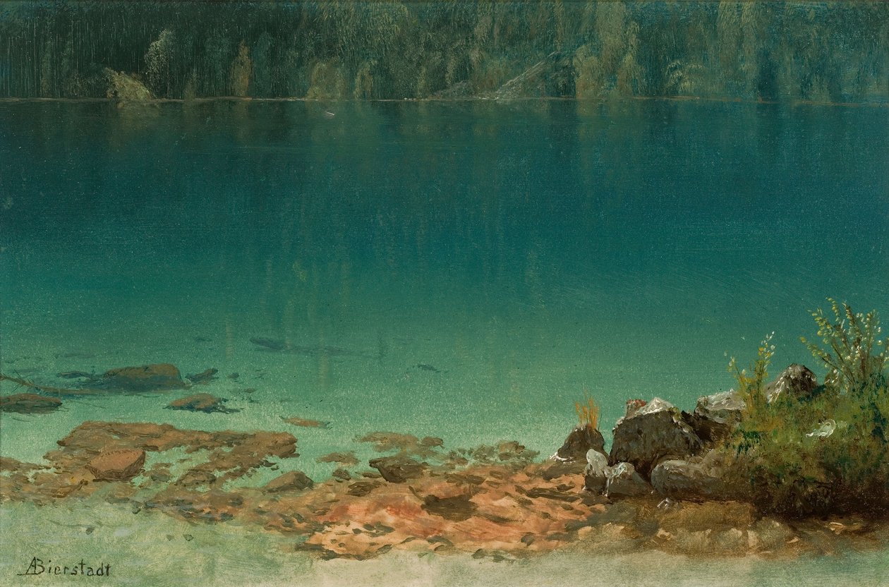 Sø Scene af Albert Bierstadt