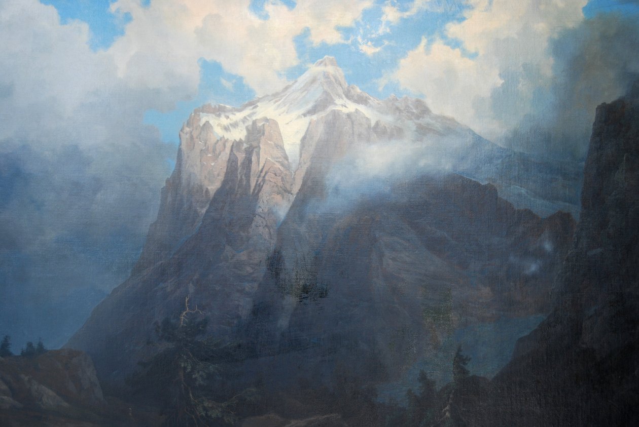 Mount Brewer fra Kings River Canyon, Californien af Albert Bierstadt
