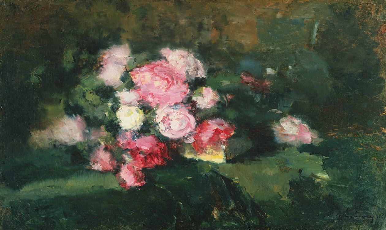 Pæoner, 1875 af Albert Charles Lebourg