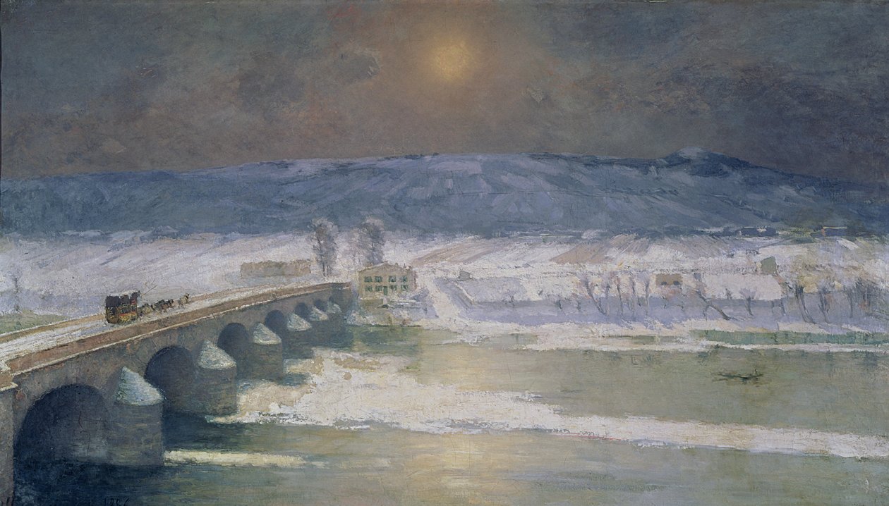 Sneen i Auvergne, 1886 af Albert Charles Lebourg