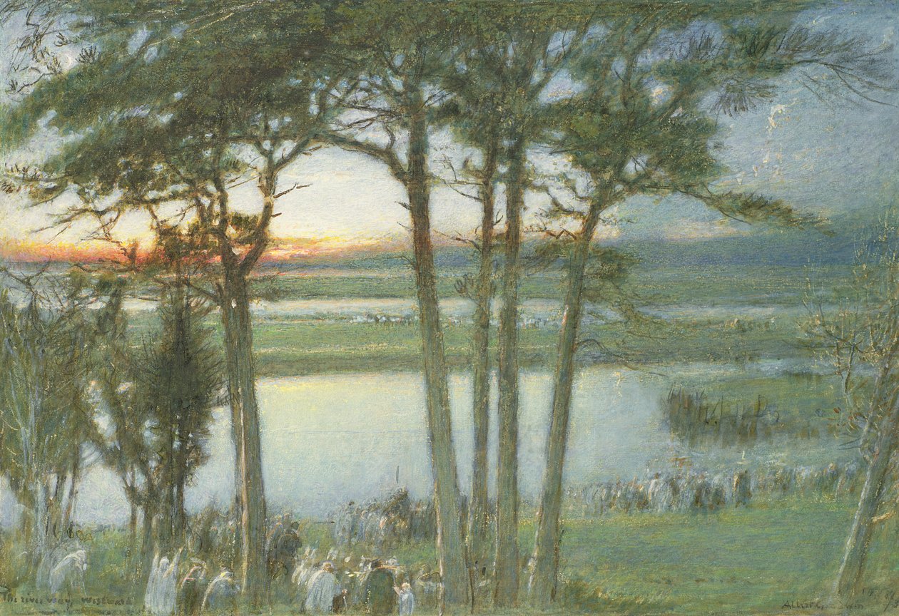 Et indisk begravelsesoptog af Albert Goodwin