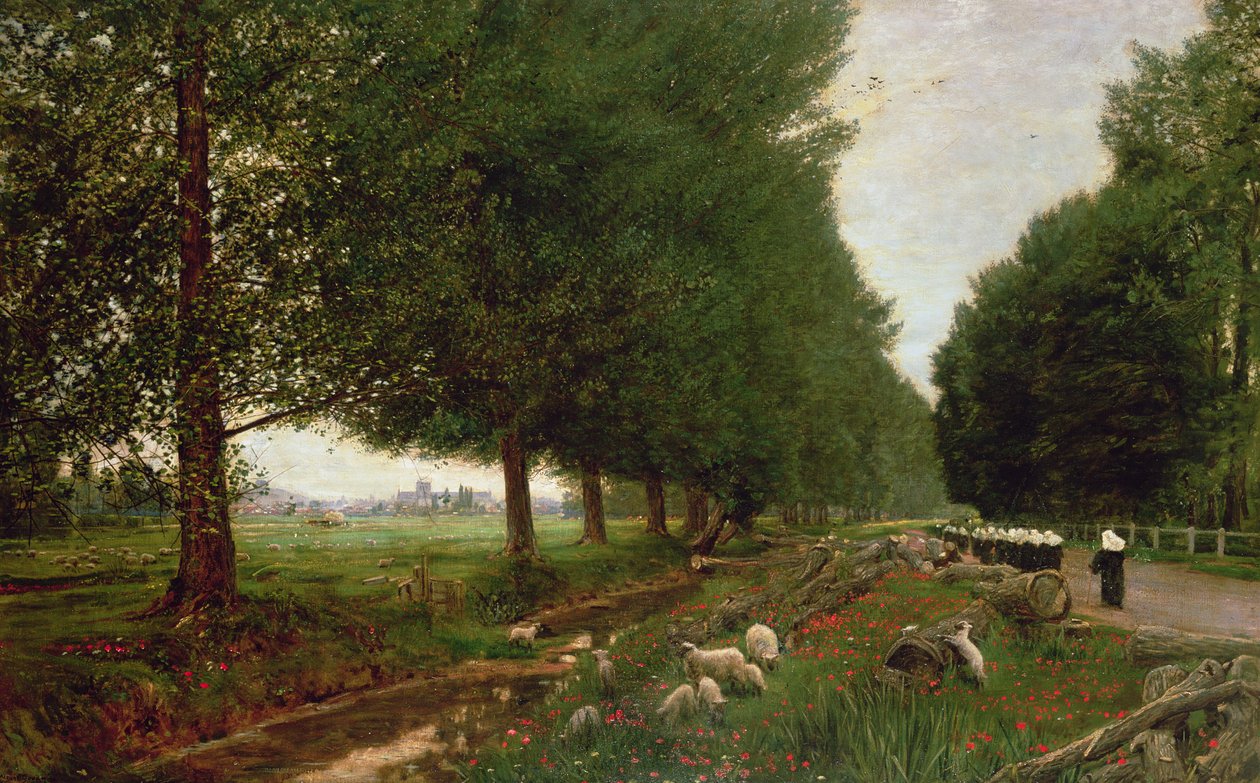 På vej til Winchester af Albert Goodwin