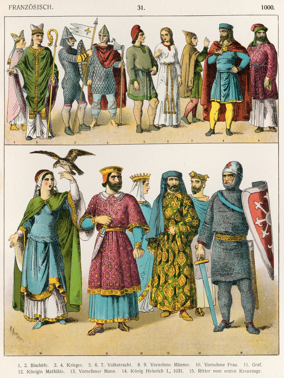 Fransk kjole, ca. 1000, fra 