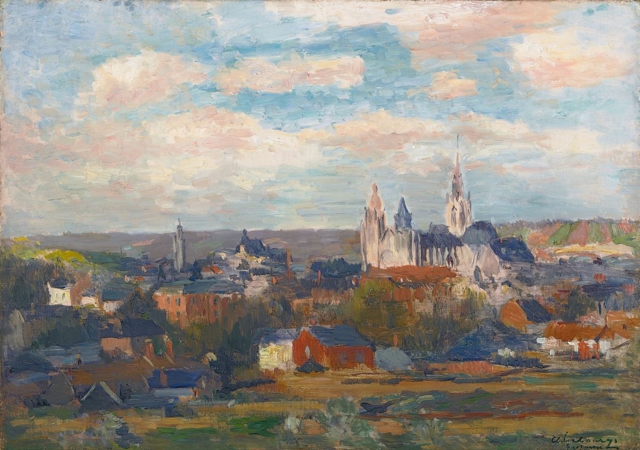 Evreux, Notre-Damen katedralDeutsch: SE DEVREUX MED VORES DAMENKATEDRAL af Albert Charles Lebourg