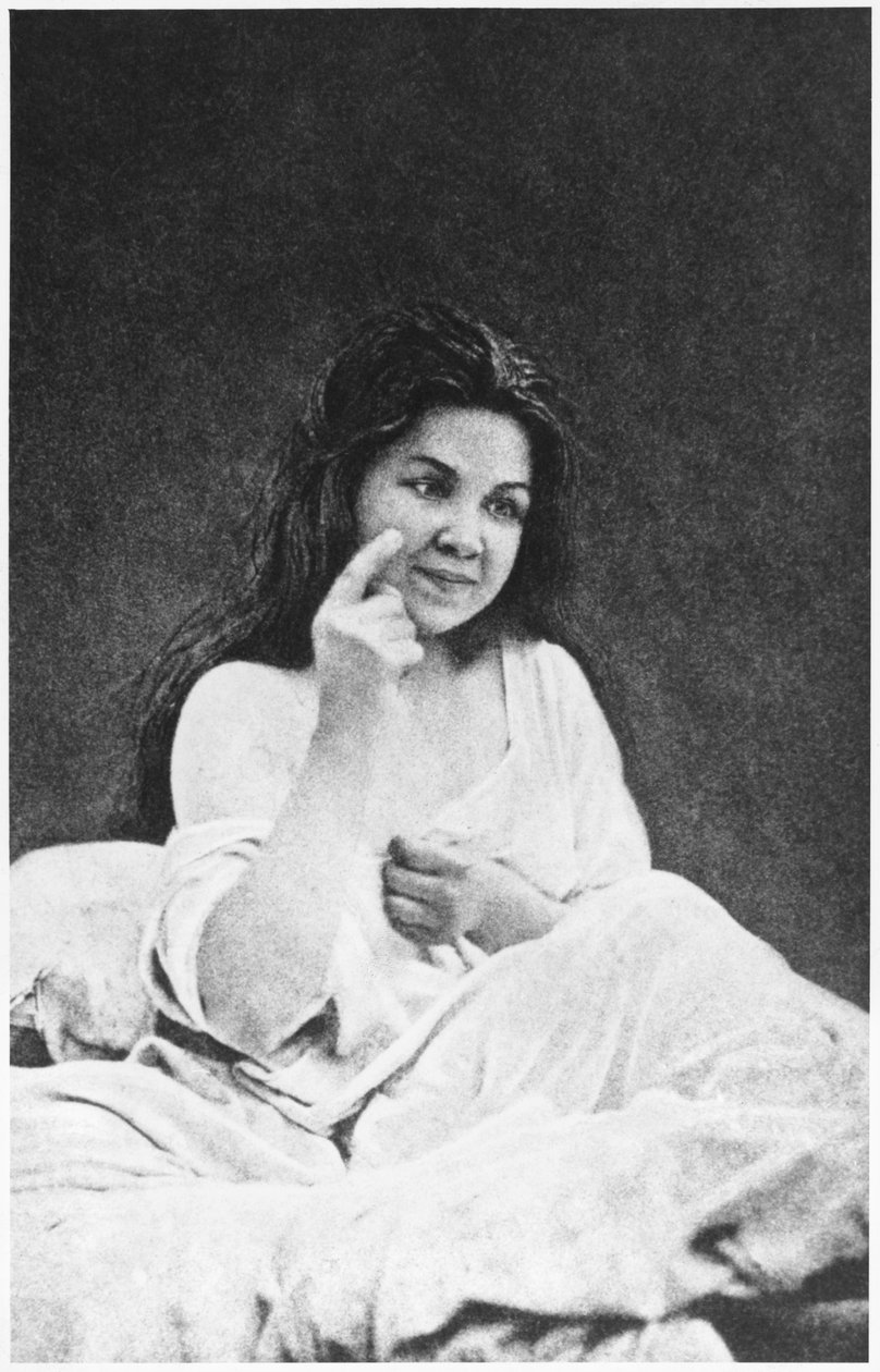 Auditiv hallucination, fra "Iconographie de la Salpetriere" af Desire Magloire Bourneville (1840-1909) og Paul Regnard (1850-1927) 1878 af Albert Londe