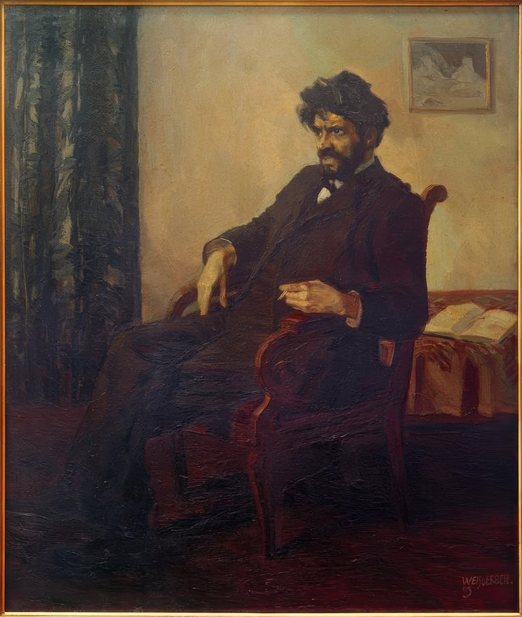 Portræt af digteren Ludwig Scharf af Albert Weisgerber
