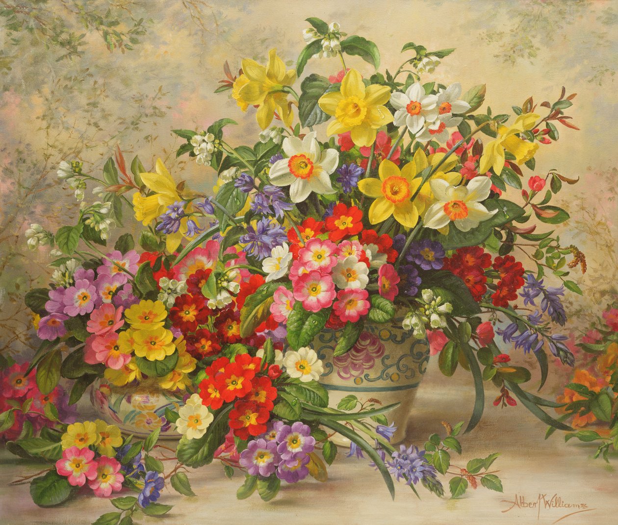 AB2962 Forårsblomster og Poole Pottery, nr. 2 af Albert Williams