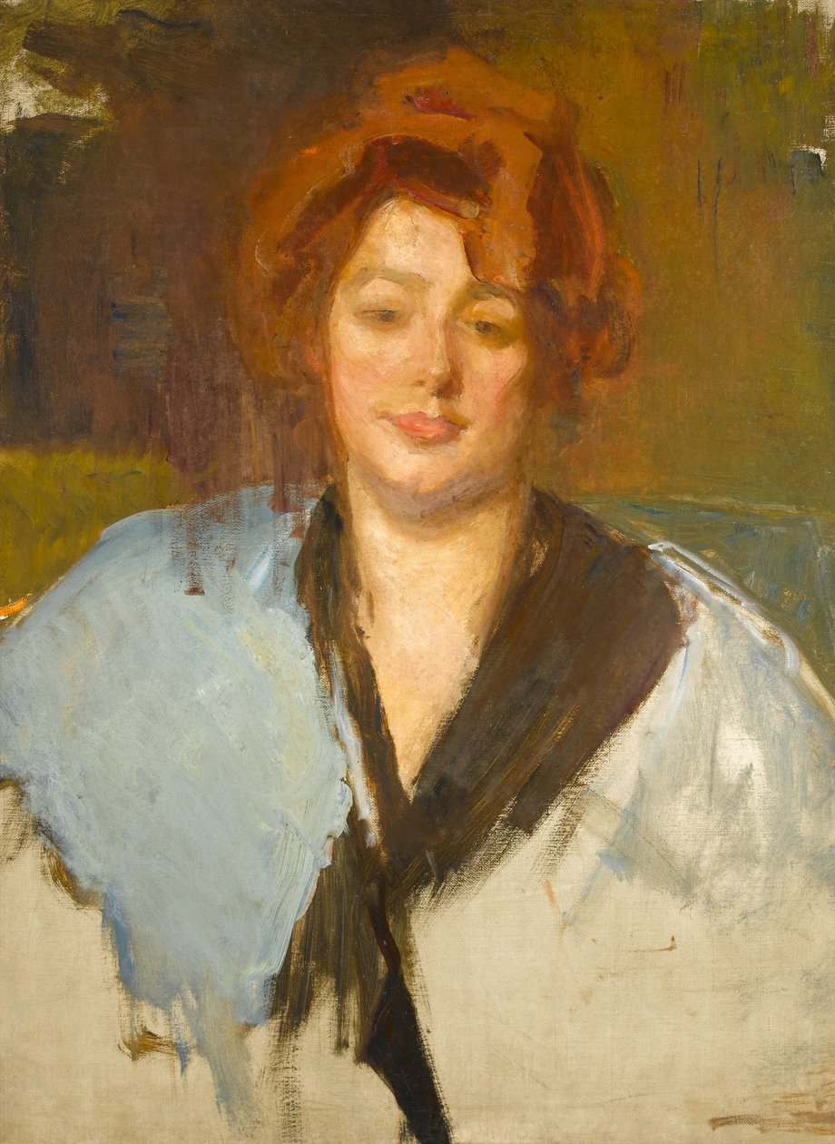 Portræt, sandsynligvis af Alice Millbank, kunstnerens mor af Albert de Belleroche