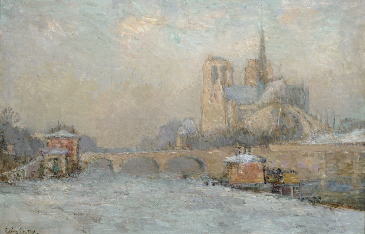 Quai de la Tournelle og Notre-Dame de Paris, 1909 af Albert Charles Lebourg