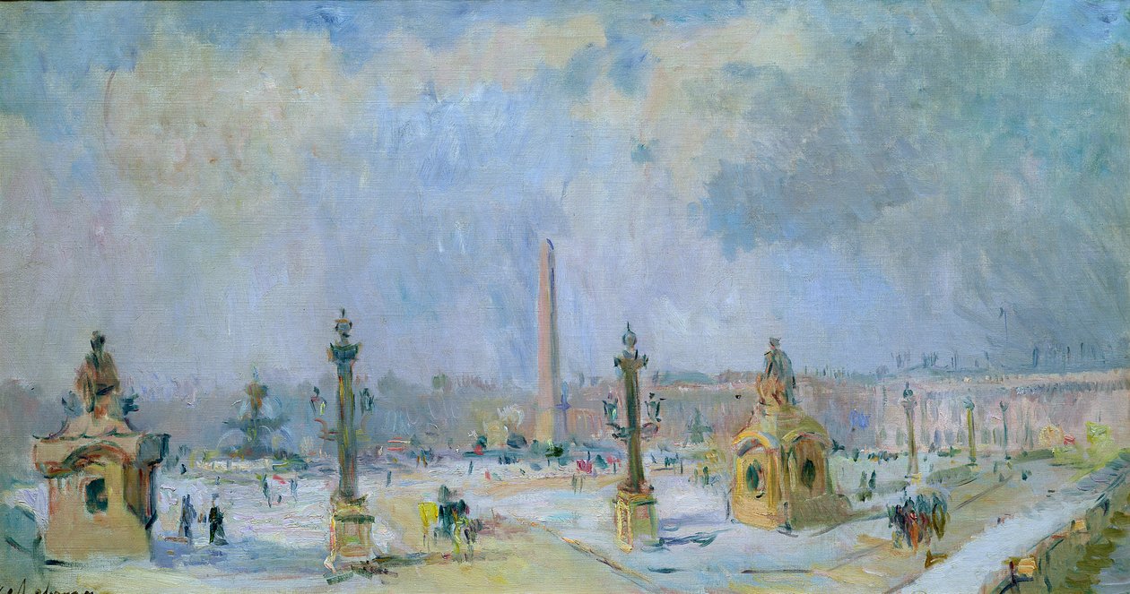 Place de la Concorde, Paris af Albert Charles Lebourg