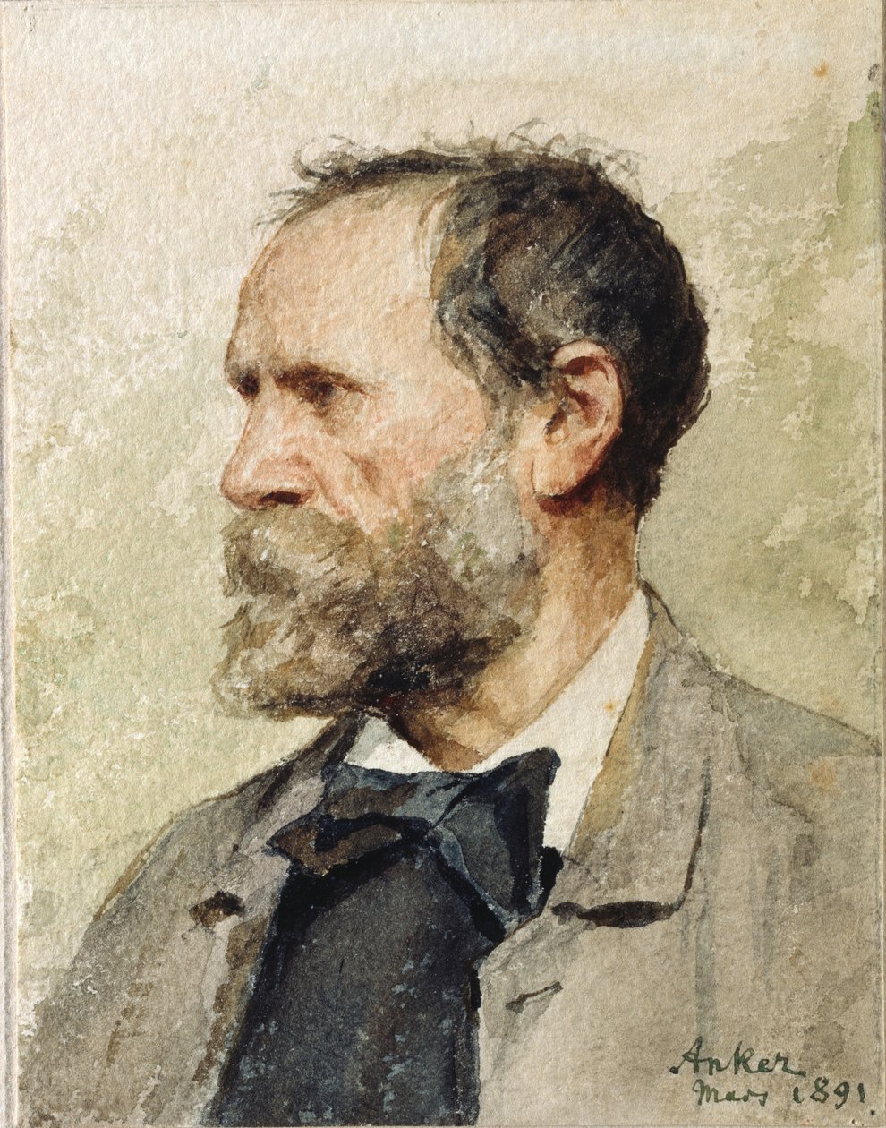 Selvportræt, 1891. af Albert Anker