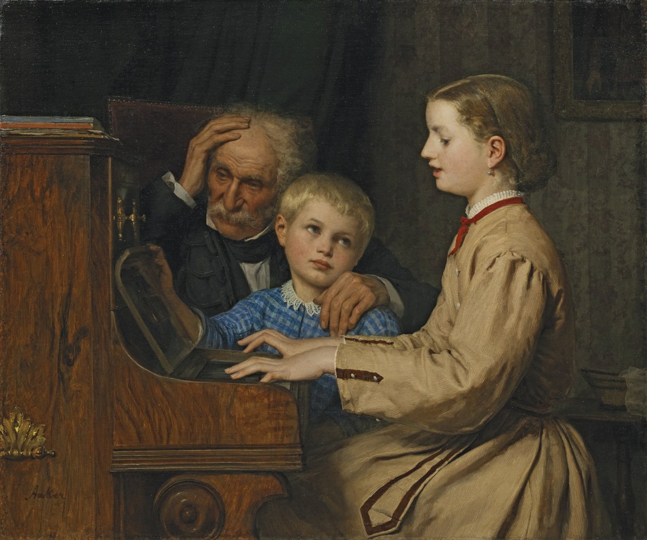 Fædrelandets sang, 1874 af Albert Anker