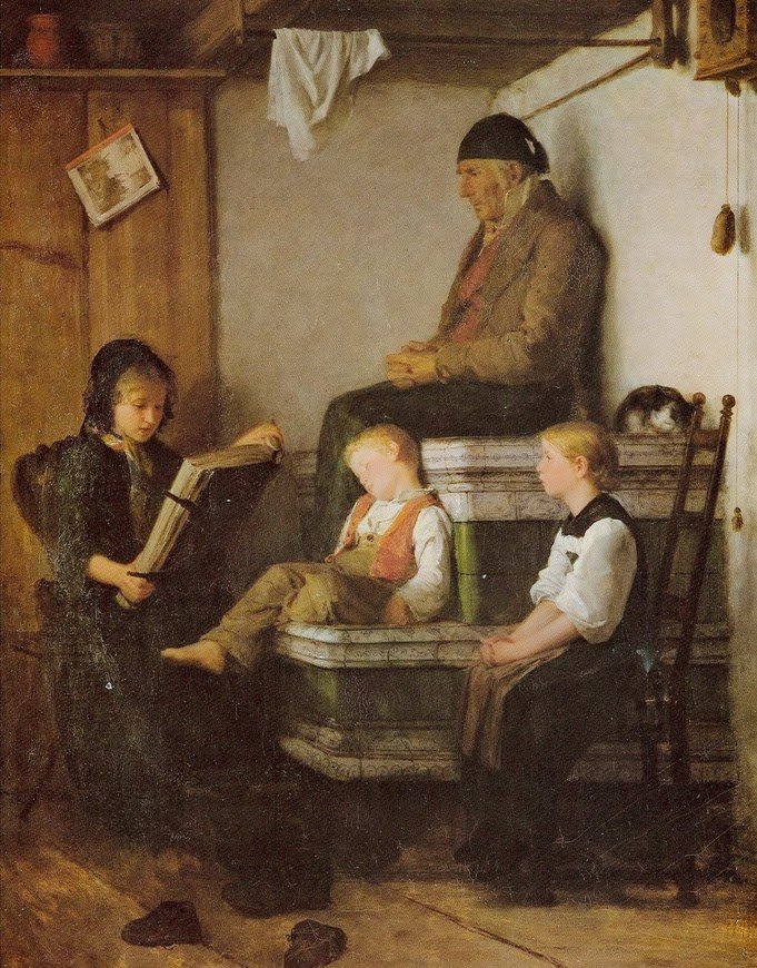 søndag eftermiddag af Albert Anker