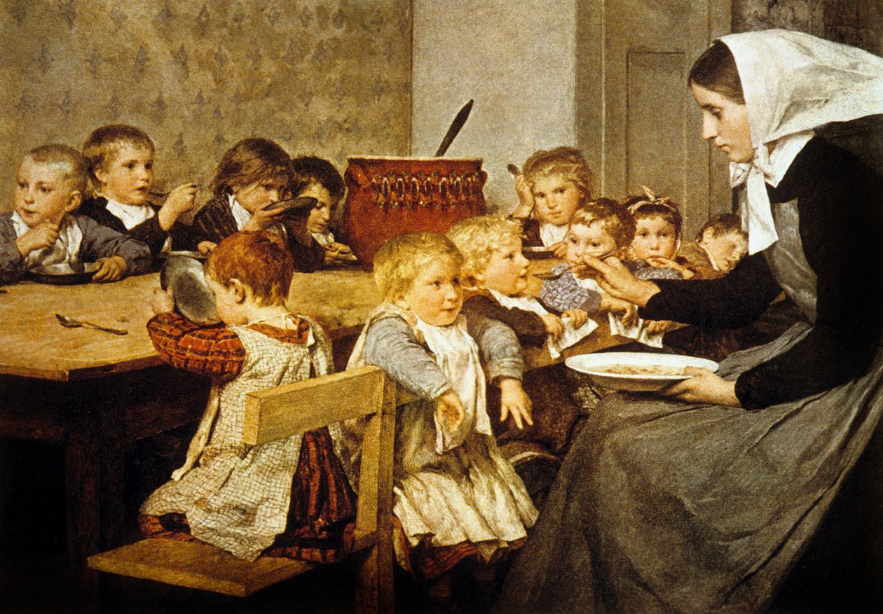 Vuggestuen i Schweiz af Albert Anker