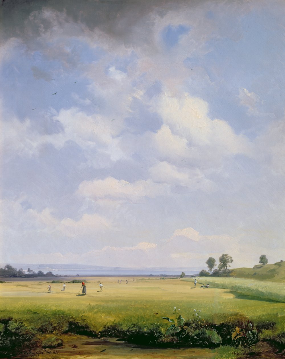 Høslæt, 1838 af Albert August Zimmermann